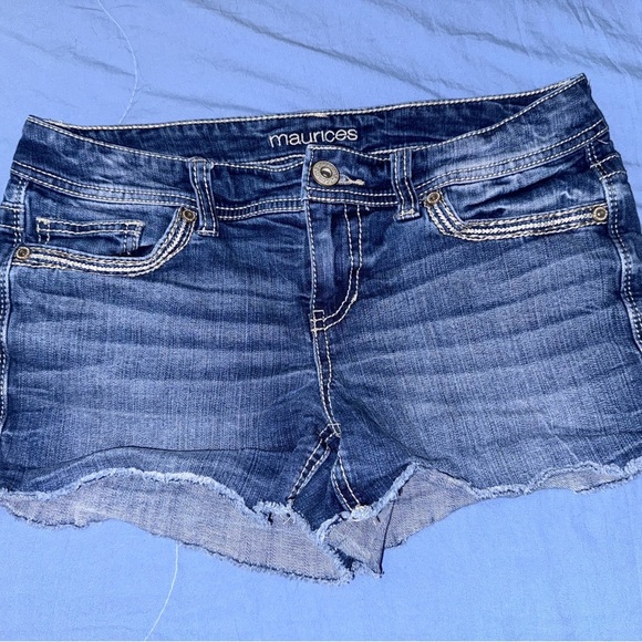 Women's Denim Shorts Blue - Picture 4 of 7